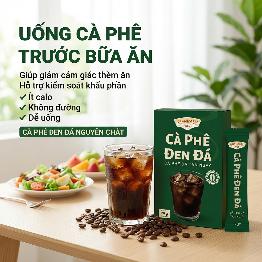 [ Mua 3 Tặng 2, Có 5 Hộp ] Cà Phê Đen Hòa Tan 100% Nguyên Chất – Không Đường – 0 Cal – Hộp 10 Gói x 2g
