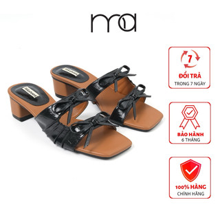 Dép Gót 5cm Quai 2 Nơ MA Shoes D4734 – Dễ Phối Đồ, Chất Liệu Cao Cấp, Chống Trơn Trượt