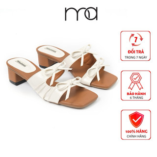 Dép Gót 5cm Quai 2 Nơ MA Shoes D4734 – Dễ Phối Đồ, Chất Liệu Cao Cấp, Chống Trơn Trượt
