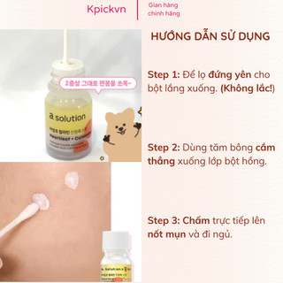 Chấm mụn Diếp cá Calamine a.Solution x Quokka Daiso Hàn Quốc 10ml - Hỗ trợ dịu da, khô đầu mụn, thuần chay lành tính