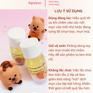 Chấm mụn Diếp cá Calamine a.Solution x Quokka Daiso Hàn Quốc 10ml - Hỗ trợ dịu da, khô đầu mụn, thuần chay lành tính