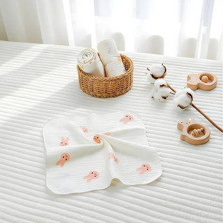 Túi 5 khăn sữa xô Muslin họa tiết Anchee, mềm mại thấm hút tốt.