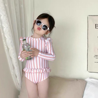Đồ bơi bé gái dài tay chống nắng kiểu dáng điệu đà màu sắc cực xinh cho bé