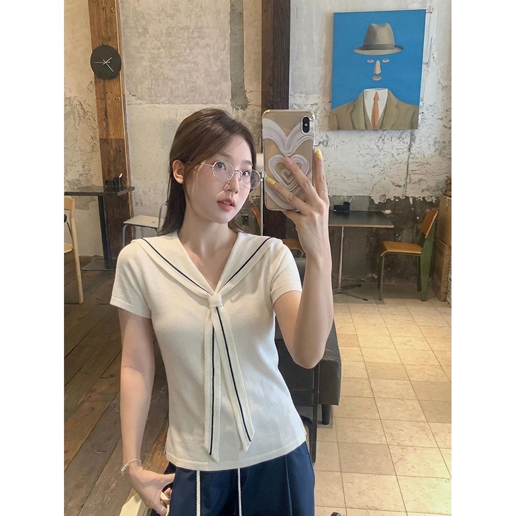 Áo Cộc Tay Nữ Cổ V Thanhhuyen clothings Áo Cổ V Thiết Kế Thắt Nơ Tiểu Thư Tôn Dáng Đi Chơi Dạo Phố Xinh Xắn (B522)