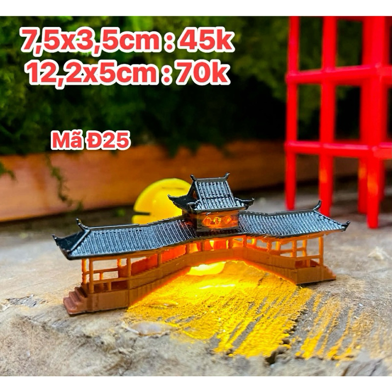 Mô hình tượng nhà cổ trung hoa trang trí bán cạn và terrarium, tiểu cảnh