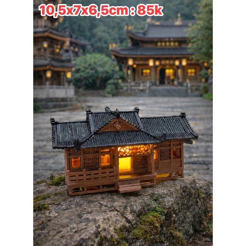 Mô hình tượng nhà cổ trung hoa trang trí bán cạn và terrarium, tiểu cảnh