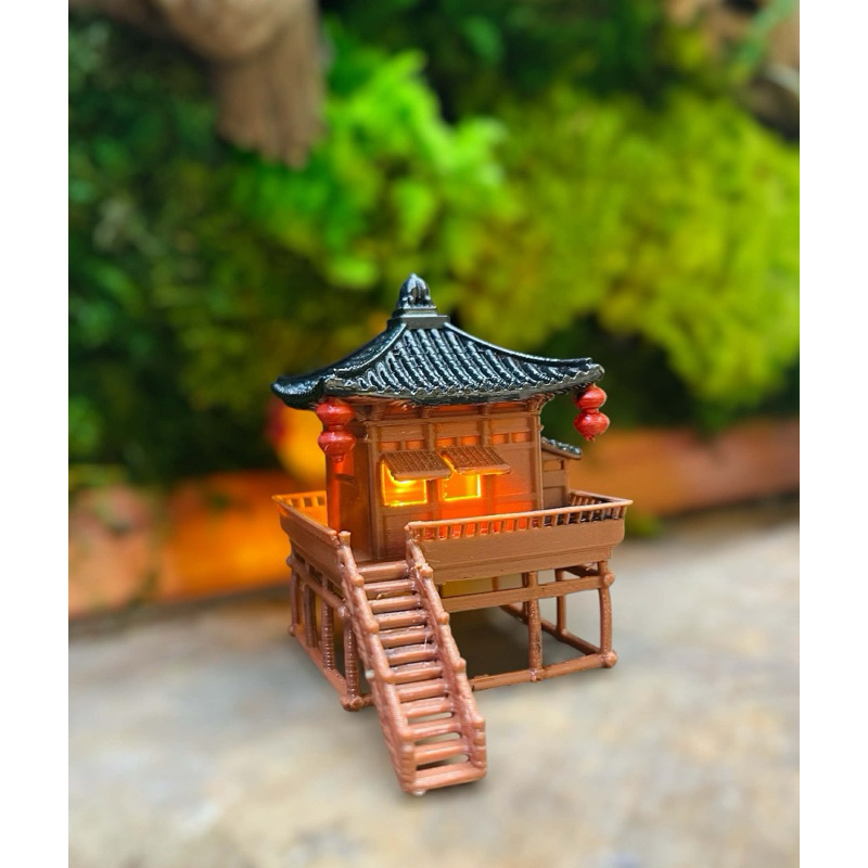Mô hình tượng nhà cổ trung hoa trang trí bán cạn và terrarium, tiểu cảnh