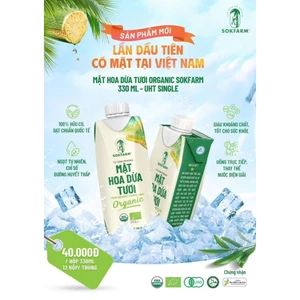 ​[Chính Hãng] Mật Hoa Dừa Tươi Sokfarm 330ml - Đặc Sản Trà Vinh Nguyên Chất 100%