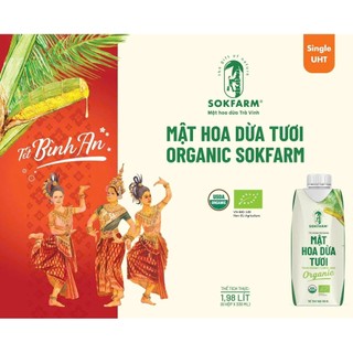 ​[Chính Hãng] Mật Hoa Dừa Tươi Sokfarm 330ml - Đặc Sản Trà Vinh Nguyên Chất 100%