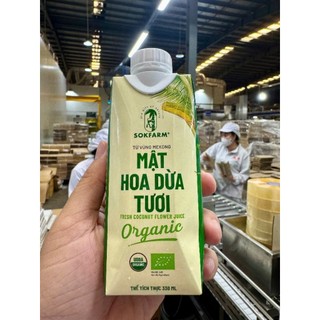 ​[Chính Hãng] Mật Hoa Dừa Tươi Sokfarm 330ml - Đặc Sản Trà Vinh Nguyên Chất 100%