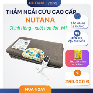 Thảm ngải cứu điện đông y Nutana Chính hãng  Sưởi Ấm Thư Giãn 10 Mức Nhiệt, xuất hóa đơn thuế