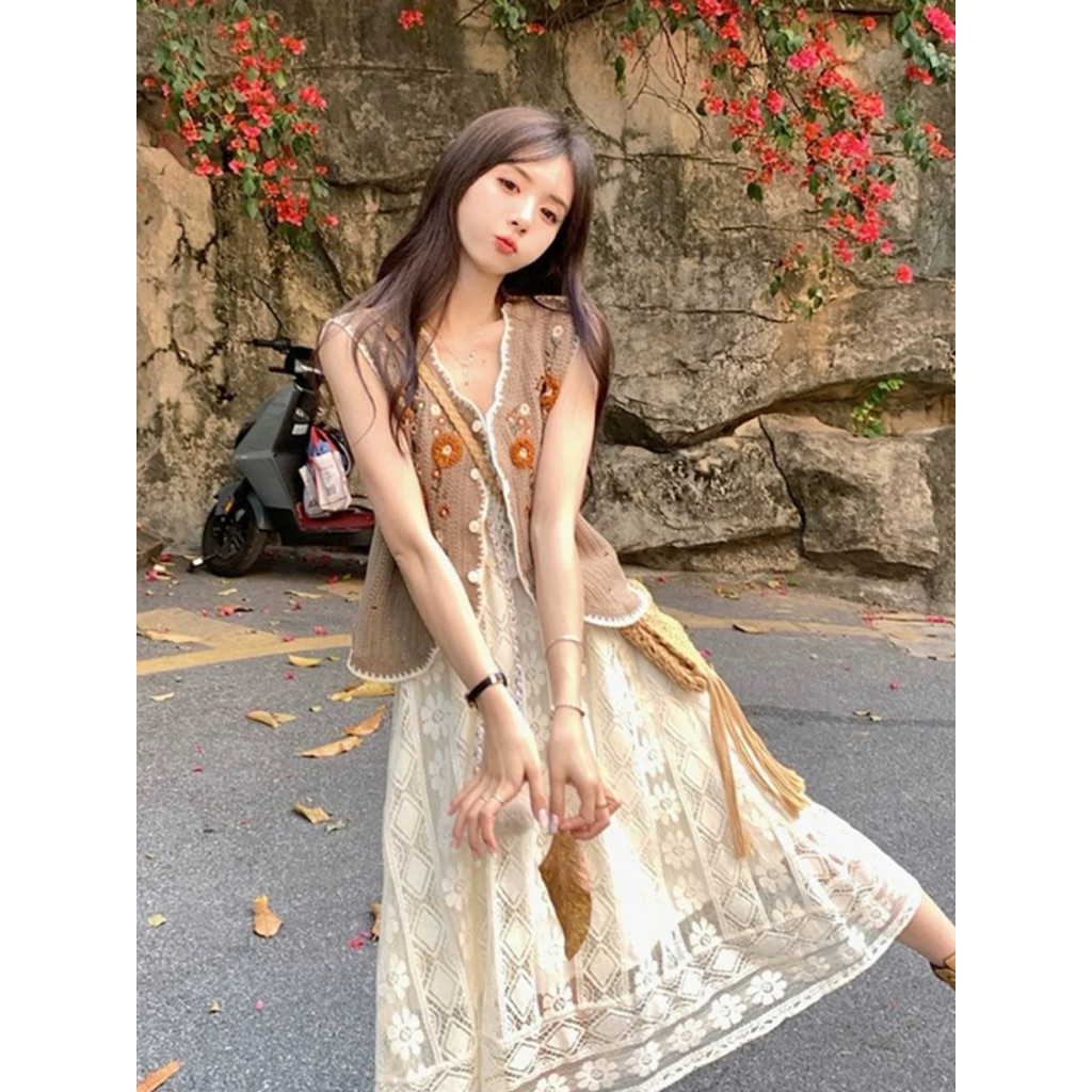 Sét Áo Ghi Lê Và Váy Thời Trang Du Lịch mã mới 11111