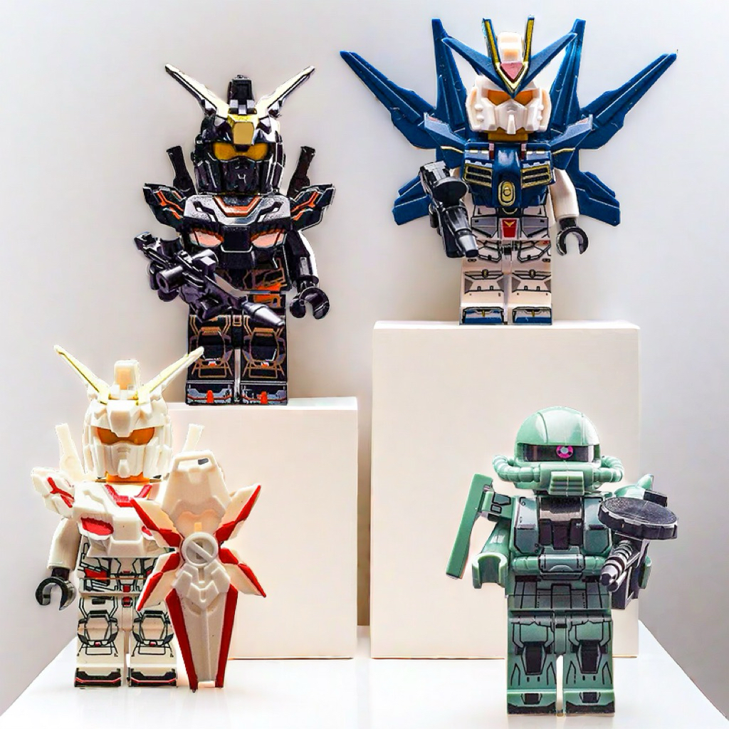 Mô hình lắp ráp Gundam Mecha Robot Mini, đồ chơi lắp ráp