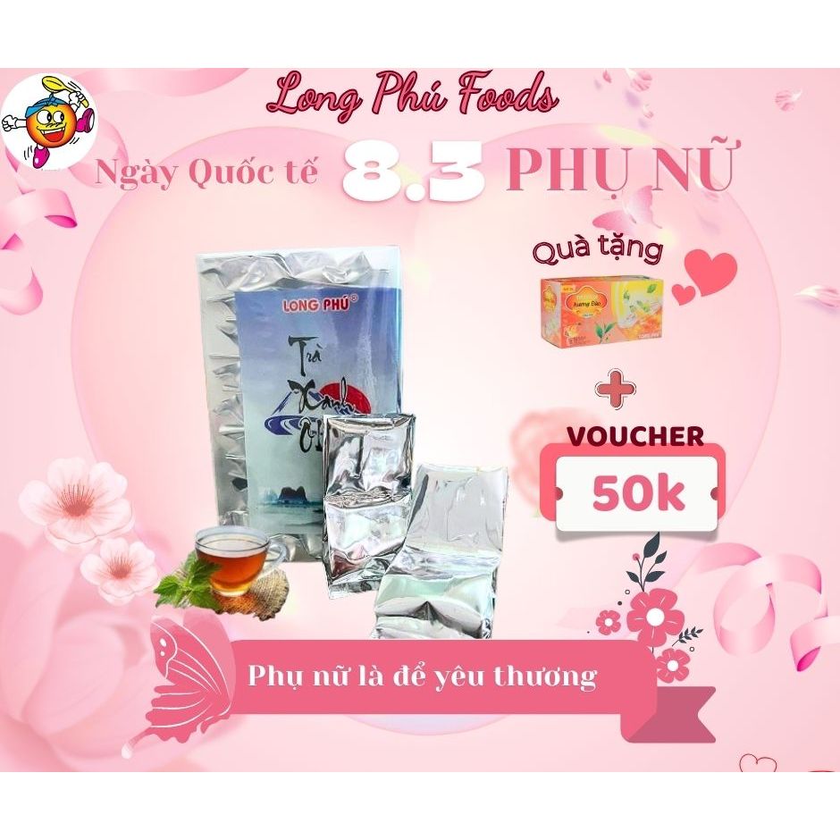 Trà xanh Olong Long Phú - Qùa tặng Lễ, nguyên liệu trà nóng, trà vải, trà đào, quà tặng ý nghĩa