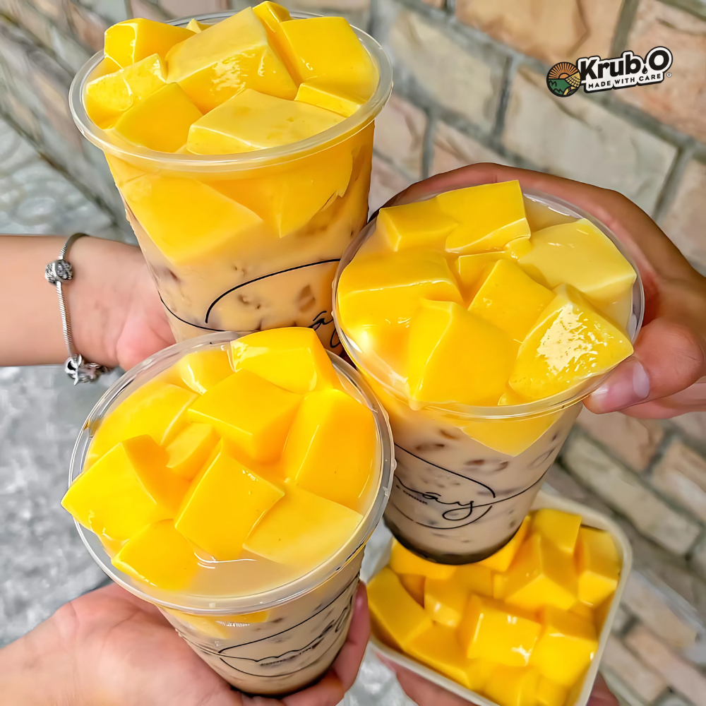 Bột Pudding Trứng Krub.O 1kg - Mềm Mịn, Đậm Vị Trứng, Không Tách Nước, Topping Trà Sữa Chuẩn Vị