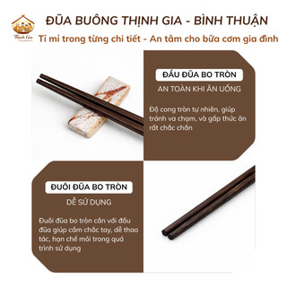 (Vỉ 20 đôi) Đũa Buông Cao Cấp Thịnh Gia - 100% Tự Nhiên Không Sơn Phủ Không Ẩm Mốc Không Bám Mùi Dùng Được Máy Rửa Chén