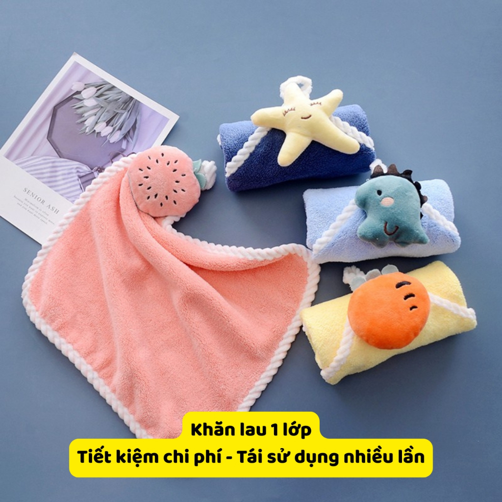Khăn Lau Tay, Khăn Lau Bát Đĩa Nhà Bếp Mềm Mịn Thấm Hút Nước Nhiều Mẫu Xinh