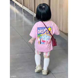 Bộ hồng bé quần kẻ