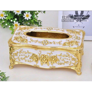 HỘP ĐỰNG KHĂN GIẤY MẠ VÀNG CAO CẤP