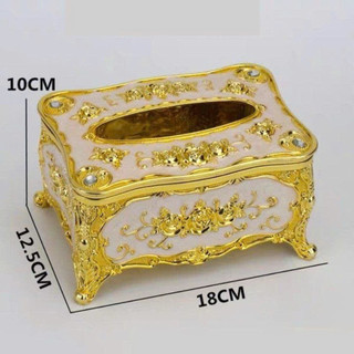 HỘP ĐỰNG KHĂN GIẤY MẠ VÀNG CAO CẤP