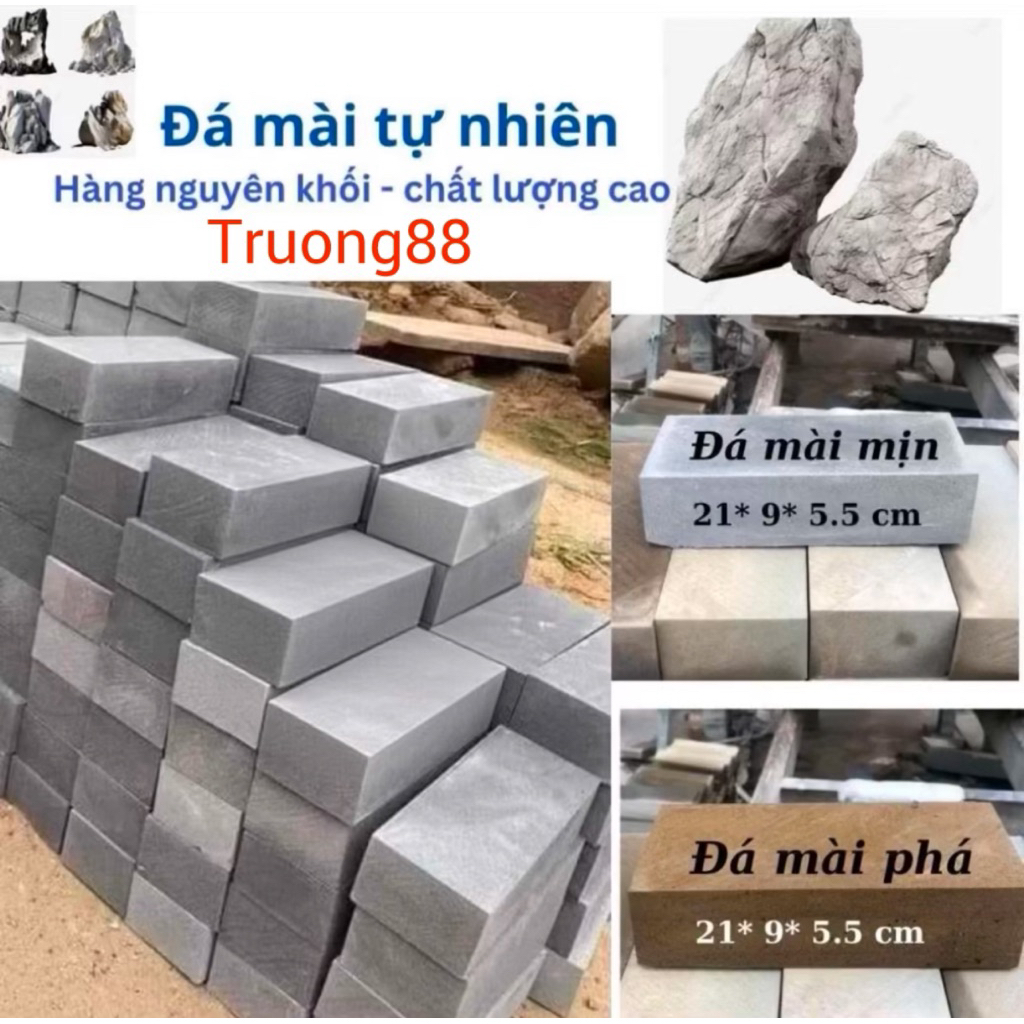 Đá Mài Dao Tự Nhiên 100% Nguyên Khối KT 21x9x5,5cm - Đá Bùn Mịn Mài Dao & Mài Kéo Sắc Bén