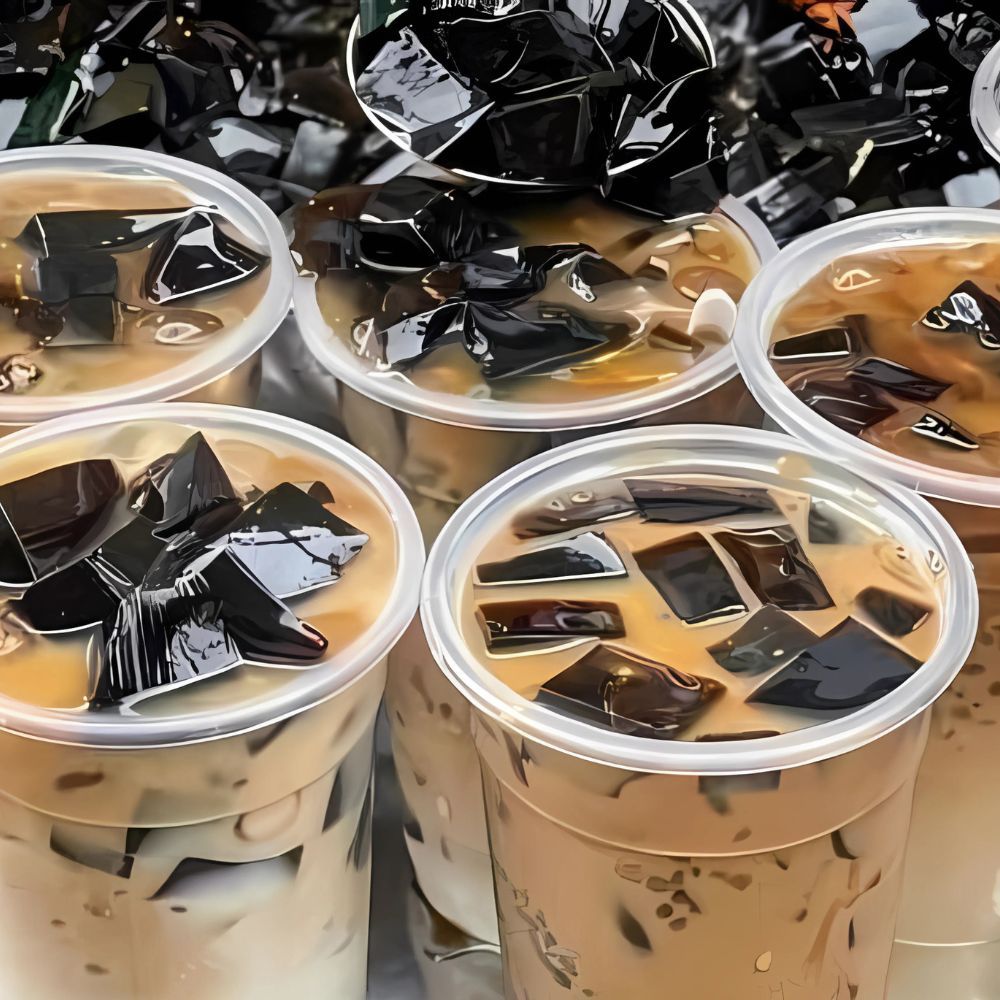 Bột Sương Sáo Krub.O 1kg - Thạch Đen Mềm Mịn, Giòn Dai, Thanh Nhiệt, Topping Trà Sữa Chuẩn Vị
