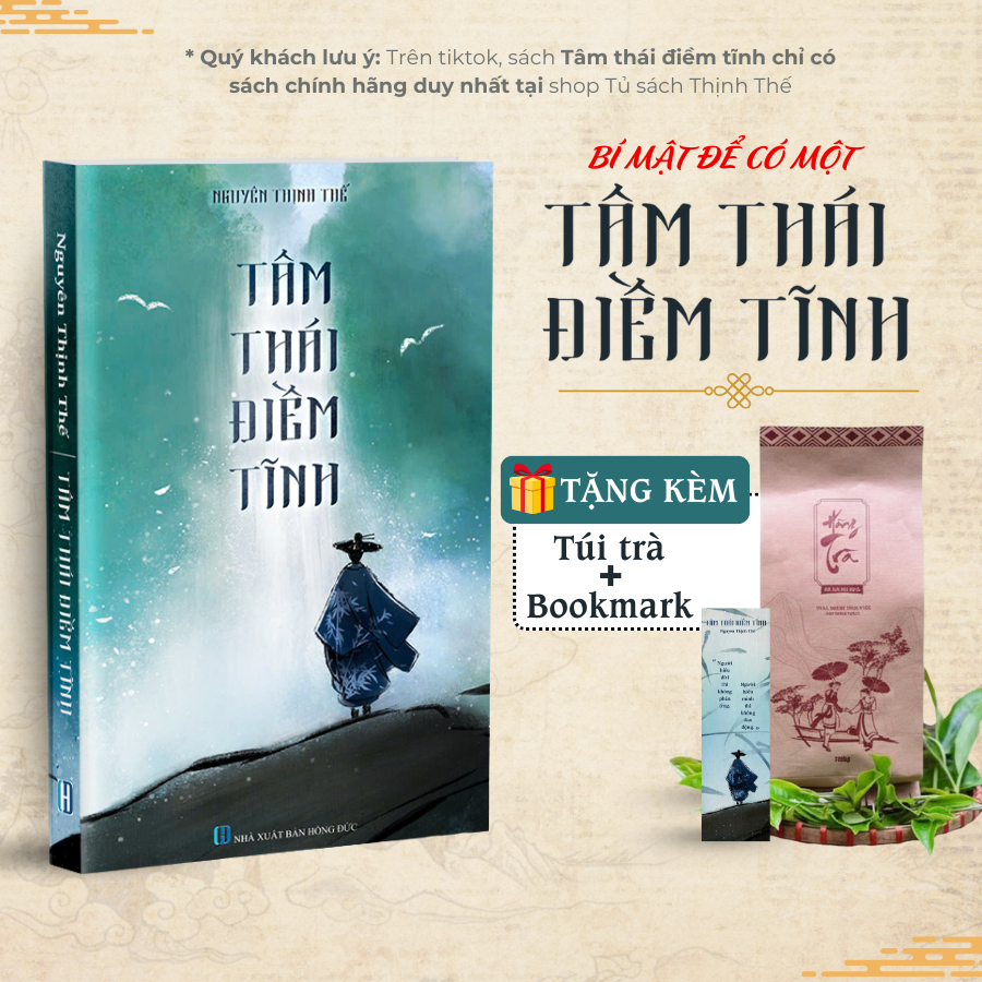 Bìa sách Tâm Thái Điềm Tĩnh Combo Trà Shan Tuyết cổ thụ và Bookmark Nhà Xuất Bản Hồng Đức