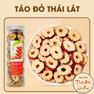 Táo đỏ thái lát 100g, táo đỏ Hàn Quốc sấy giòn, không vụn, dùng pha trà, ăn vặt, nấu chè, chưng yến