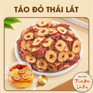 Táo đỏ thái lát 500g, táo đỏ Hàn Quốc sấy giòn, không vụn, dùng pha trà, ăn vặt, nấu chè, chưng yến