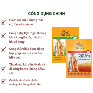 Miếng dán Tiger Balm Thái Lan, cao dán giảm đau con hổ Thái Lan <GÓI 3 MIẾNG>