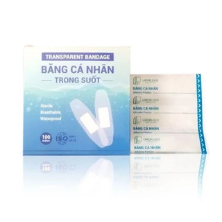 Băng cá nhân trong suốt Liworldco (72 x 19mm) (Hộp 100 miếng)