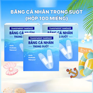 Băng cá nhân trong suốt Liworldco (72 x 19mm) (Hộp 100 miếng)