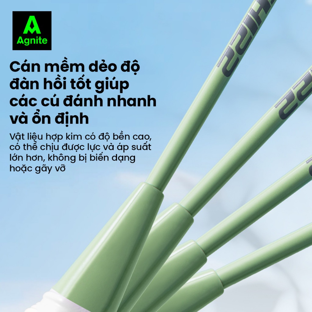 [TẶNG GĂNG TAY] Vợt Cầu Lông Chính Hãng AGNITE - Bộ Vợt Cầu Lông Hợp Kim Siêu Nhẹ Dành Cho Mọi Lứa Tuổi Luyện Tập