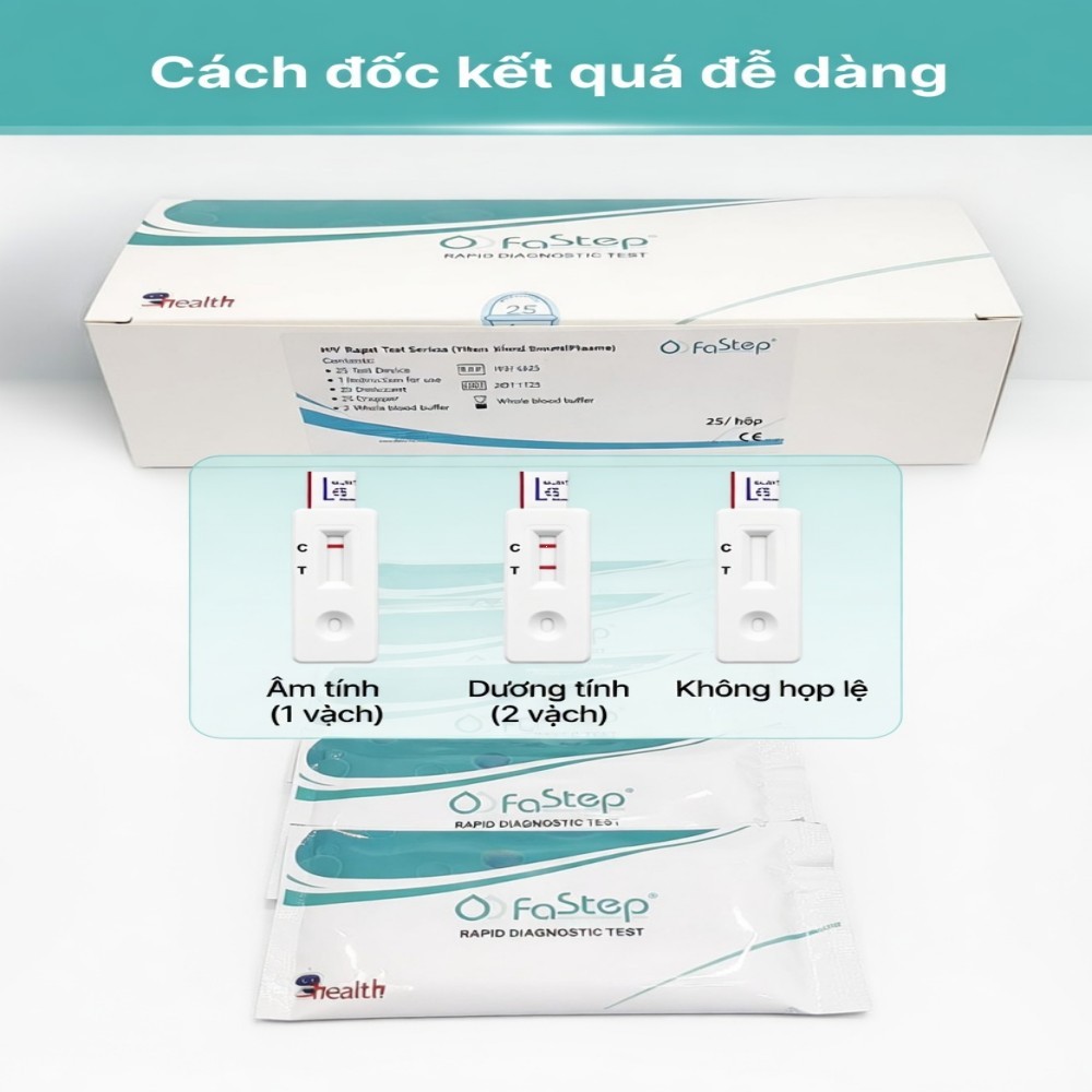 Que Thử HIV FaStep&MaiWieel Mỹ Tại Nhà 15 Phút Chính Xác 99.9% Giao Kín Đáo Che Tên
