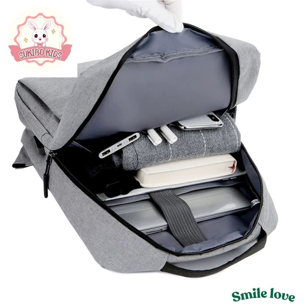 Balo nam cao cấp tích hợp cổng sạc USB cho cả nam và nữ phong cách hàn quốc trẻ trung của nhà SUKIBO KIDS | BigBuy360 - bigbuy360.vn