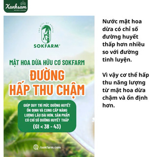 [HỎA TỐC] Nước Mật Hoa Dừa Tươi Sokfarm 250ml/ 330ml/ 1000ml - Xanhsam Natural & Organic