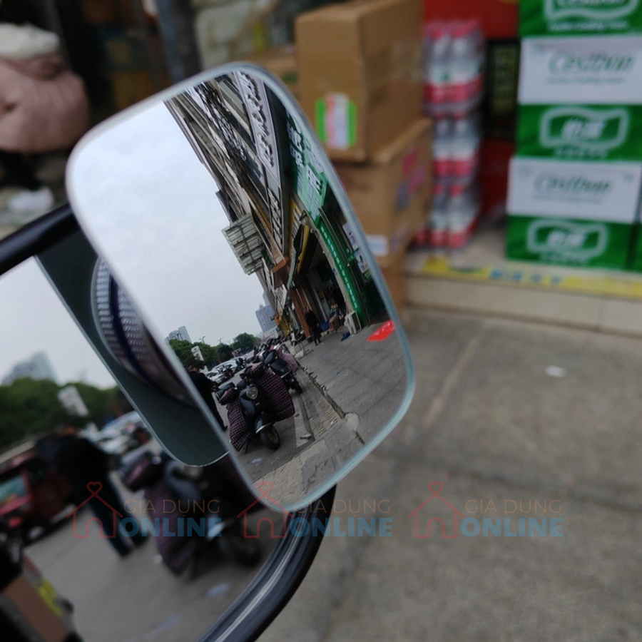 Gương kính phụ xóa điểm mù cho oto, xe máy xe điện lắp đặt hút kính không cần dán keo