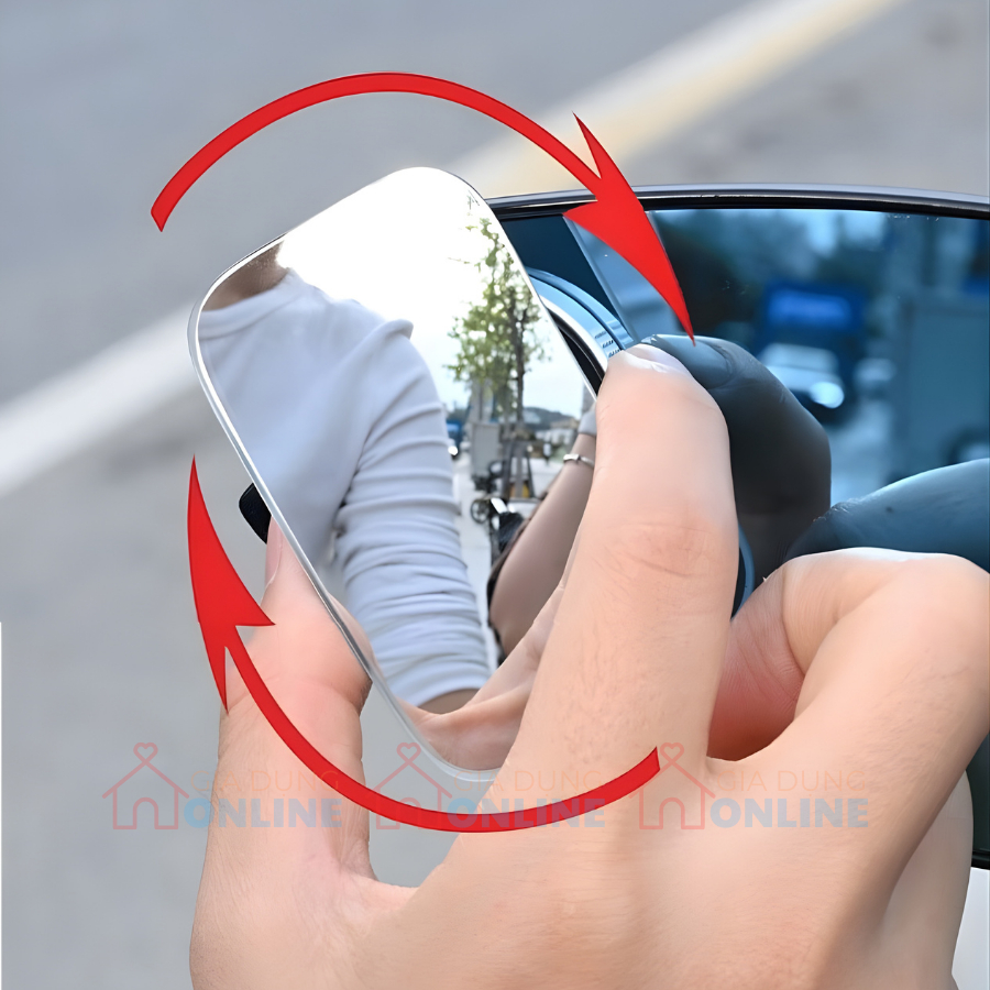 Gương kính phụ xóa điểm mù cho oto, xe máy xe điện lắp đặt hút kính không cần dán keo