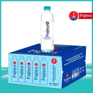 Thùng 24 Chai Nước Uống Ion Kiềm Cao Cấp Đóng Chai Fujiwa 450ml - Nước uống Detox với Công Nghệ Điện Phân Ion Kiềm