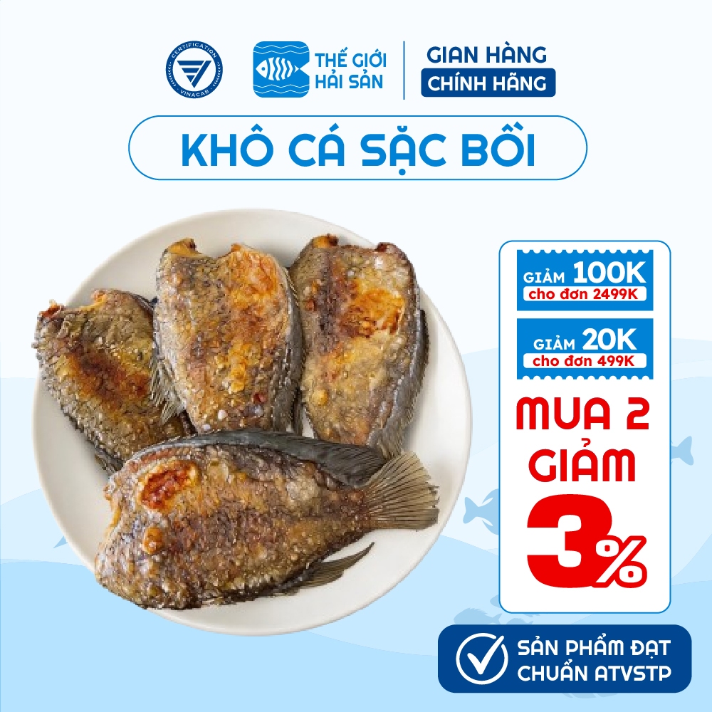 [CAO CẤP} Khô cá sặc bổi 1 nắng Thế Giới Hải Sản, Khô cá sặc loại 1 size lớn phơi tự nhiên, thịt chắc dai vị vừa ăn