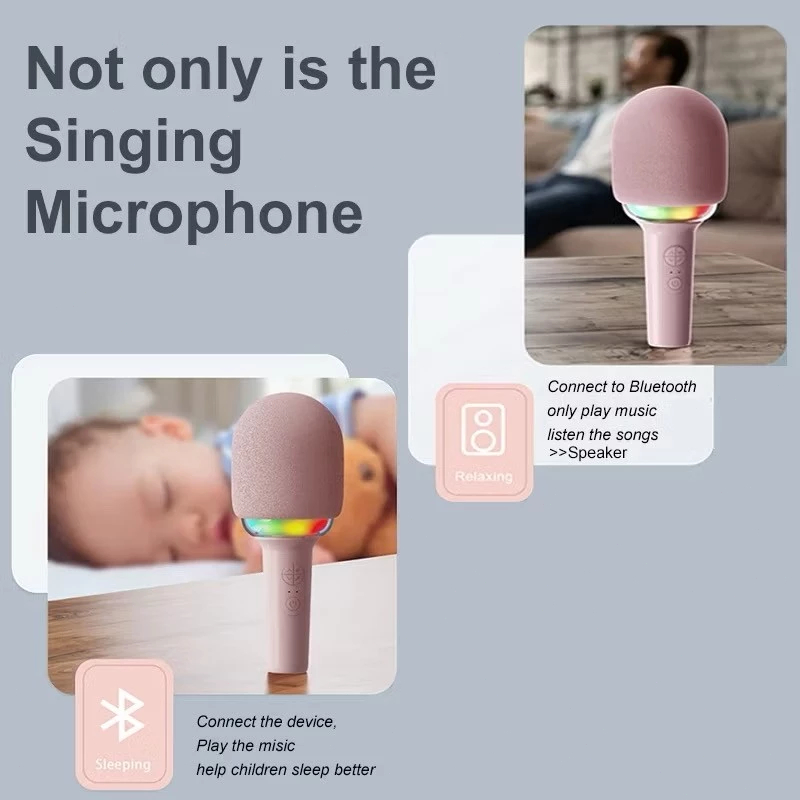 Micro karaoke với loa | Bluetooth 5.3 | Pin tích hợp | USB Type-C | Micro (Mic Kanak - Kanak) dành cho ngoài trời và gia