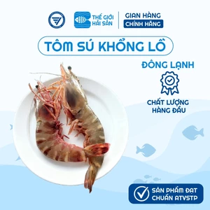 Tôm sú khổng lồ thiên nhiên Thế Giới Hải Sản, tôm sú cáp đông bằng công nghệ IQF giữ độ tươi ngọt tự nhiên