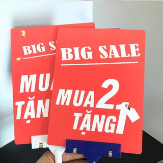 Combo 2 Bảng giá, Bảng sale giảm giá mua 1 tặng 1, mua 2 tặng 1 - Hàng đẹp bao lỗi