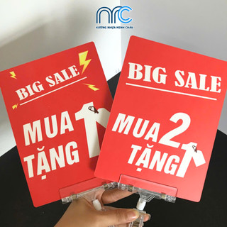 Combo 2 Bảng sale giảm giá, Bảng giảm giá mua 2 tặng 1, Bảng sale chất liệu Fomex dày đẹp kích thước 15*20cm