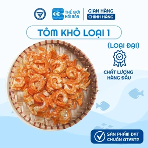 1kgTôm khô Thế Giới Hải Sản, tôm thẻ khô loại ngon được hút chân không, tôm khô nấu canh, biếu tặng