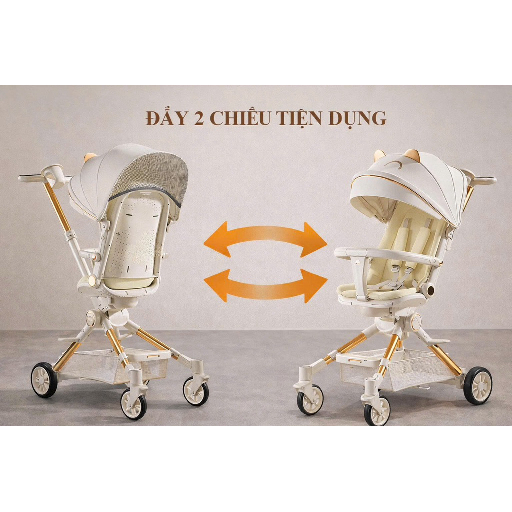 (Hỏa tốc HCM) Xe đẩy cho bé gấp gọn K8 mẫu mới có BÀN ĂN và NHẠC cho bé xe đẩy 2 chiều gấp gọn tiện lợi