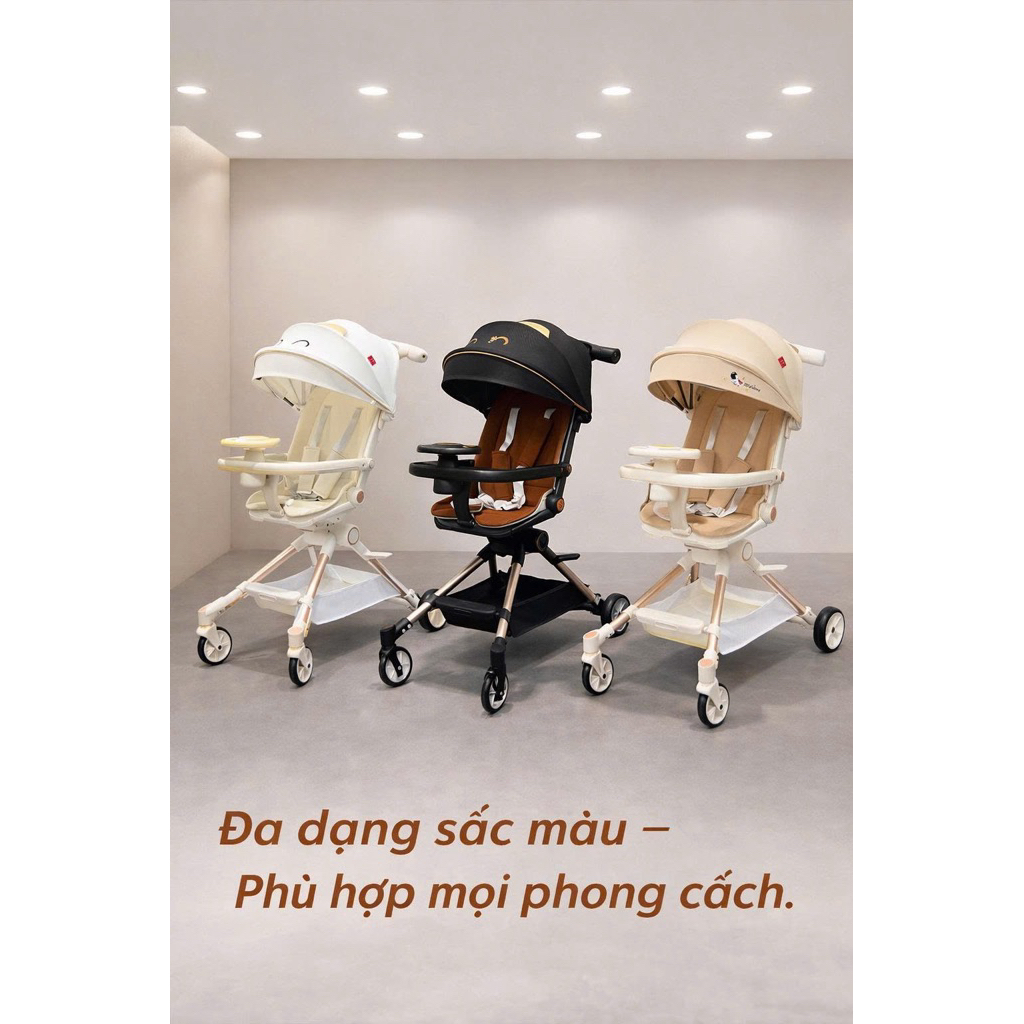 (Hỏa tốc HCM) Xe đẩy cho bé gấp gọn K8 mẫu mới có BÀN ĂN và NHẠC cho bé xe đẩy 2 chiều gấp gọn tiện lợi
