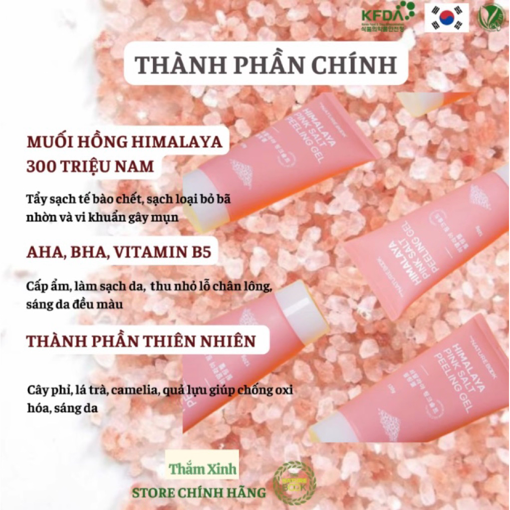 Tẩy Tế Bào Da Muối Hồng Himalaya Nature Book – Làm Sạch Tế Bào Da, Giúp Da Mịn Màng 120ml/tuýp