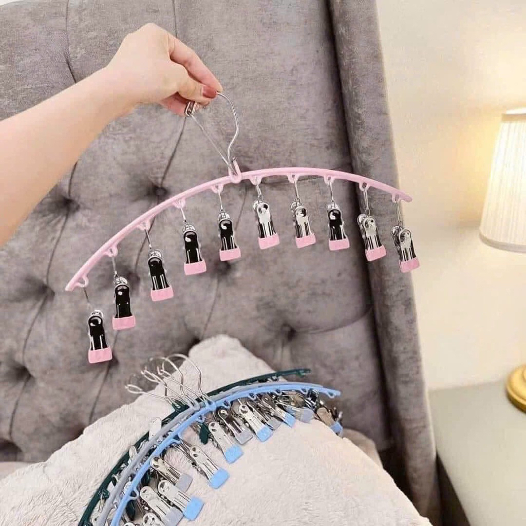MÓC PHƠI TREO QUẦN ÁO 10 KẸP TIẾT KIỆM DIỆN TÍCH