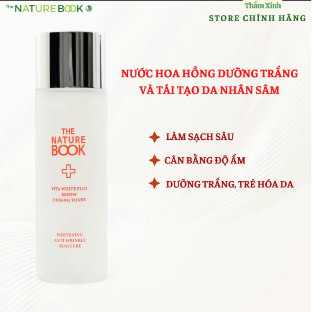 Nước Hoa Hồng Dưỡng Trắng Da The Nature Book Dung Tích 120ml Chính Hãng Hàn Quốc